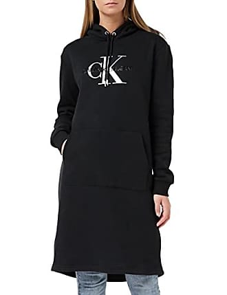 Mode Kleider Strickkleider Calvin Klein Strickkleid mit Wasserfallkragen 