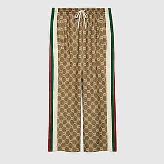 Gucci Beige Logo Monogram Patterned Jersey Trousers XXL Gucci