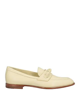 Santoni contrast-stitch leather loafers - White