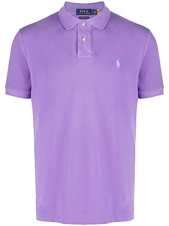 pink and purple polo shirt