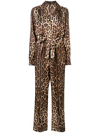 KIM DOLCE&GABBANA Sheer leopard-print jumpsuit in Animal Print for