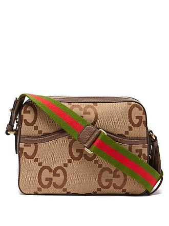 2000s Gucci Navy Canvas Crossbody messenger travel bag