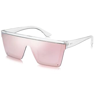 SOJOS Square Big Sunglasses Women Thick Frame Flat Top Mirrored