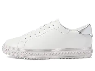 Michael Kors Grove Leather Rhinestone Accent Sneakers - 6.5M