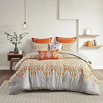Lush Decor Boho Stripe Soft Sheet Set Turquoise/Tangerine 6Pc Queen 