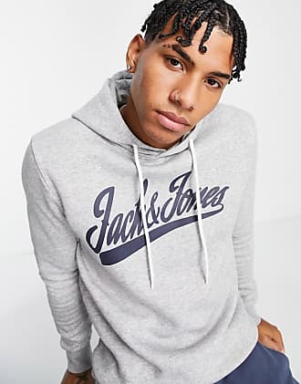2XL Jack & Jones Mens Pullover Hoodie Hooded Sweatshirt Logo Print Jumper S