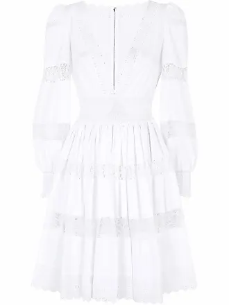 Dolce & Gabbana Majolica-print Shift Mini Dress - White