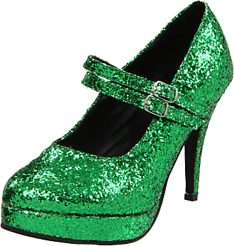 Ellie Shoes Womens 421-Jane-G Maryjane Pump,Green Glitter,10 M US