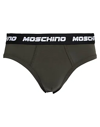 Moschino men green organic cotton stretch slip brief underwear size M
