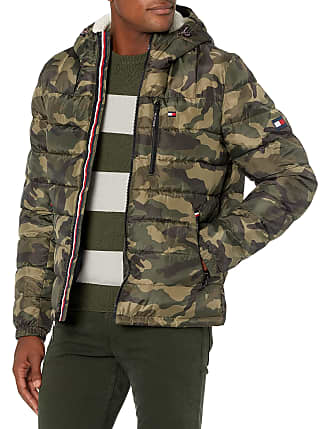 tommy hilfiger puffer jacket camo