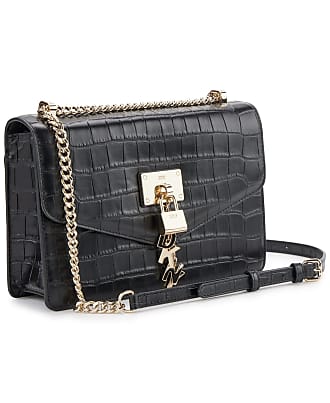 DKNY Women's Elissa Small Shoulder Bag, Black Gold: Handbags