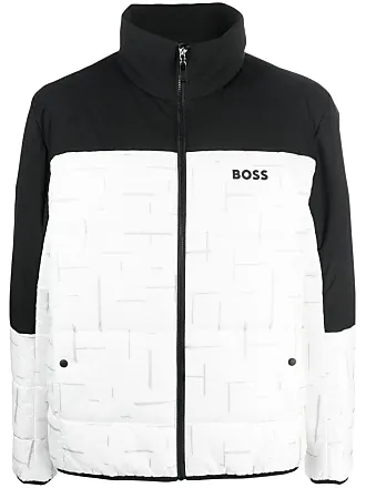 BOSS by HUGO BOSS Monogram-embossed Regular-fit Jacket in Blue for Men