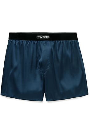 Tom Ford Velvet-Trimmed Stretch-Silk Satin Boxer Briefs