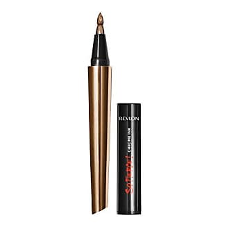 Revlon Revlon So Fierce! Chrome Ink Liquid Eyeliner, Longlasting Bold Metallic Pen Liner with Dip Ink Cap for Pearl, Shimmer Blend, 902 Bronzage, 0.03 oz