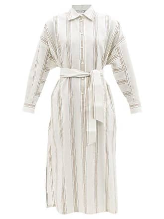 Max Mara Deserto Shirt Dress - Womens - White Stripe