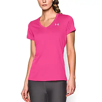 Under Armour Womens Shirt Extra Small Pink Logo Tee Short Sleeve