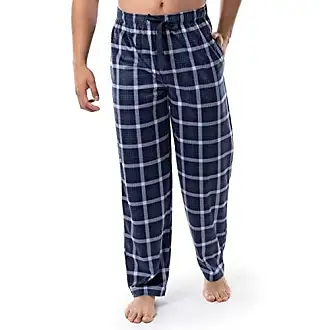 Van Heusen mens Silky Fleece Sleep Pajama Pant, Navy/Blue Plaid, X