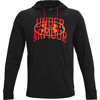 Under Armour Rival Terry Logo Short Sleeve Hoodie Black White - S