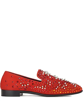 Red spiked store loafers