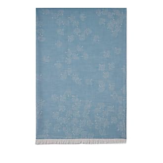 Mulberry Ombré Logo Merino Wool Scarf in Poplin Blue-Maple