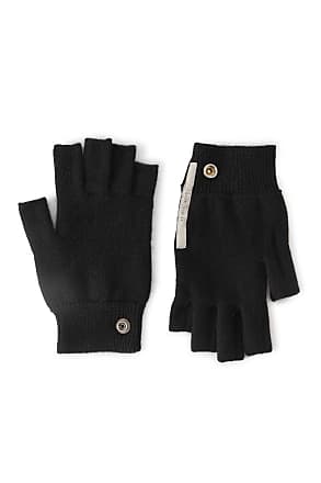 PRITCH ELEMENT Leather Fingerless Gloves in Chocolate Brown