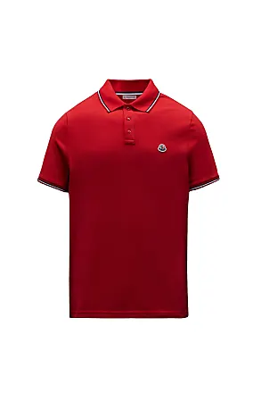 Moncler red on sale polo shirt