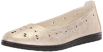 Easy Street Womens Alfie Ballet Flat, Gold/Metallic, 5.5 M US