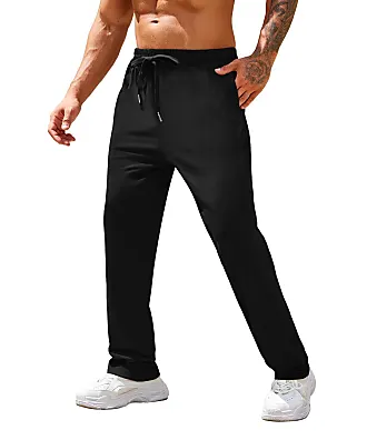 CRZ YOGA Men's All-Day Comfort Golf Pants - 30/32/34 Quick Dry  Lightweight Work Casual Trousers with Pockets 36W x 32L Black