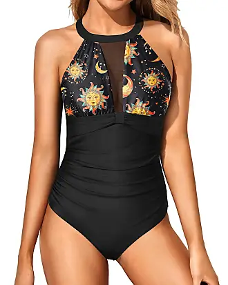 Holipick Women Two Piece Plus Size Zipper Long Sleeve Rash Guard UPF 50+ Swim  Shirt with Bottom Bulid in Bra Swimsuit, Black, Medium : :  Clothing, Shoes & Accessories