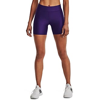 Under Armour Girl's Shorty Shorts sz Large UPF 30 Fitted Gray Purple Two Tone 