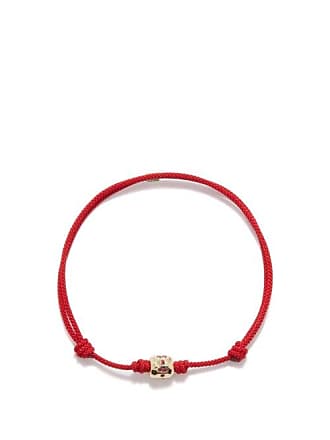 Luis Morais Men's Gold, Ruby and Cord Bracelet