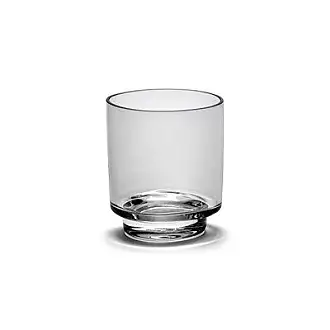New look - Bicchiere di vetro metallico con cannuccia
