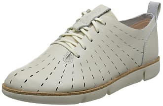 Clarks Ladies Casual Lace up Shoes Tri Etch - White Leather - UK Size 4.5D - EU Size 37.5 - US Size 7M