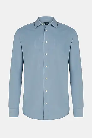 Slim Fit Dark Blue Stretch Shirt