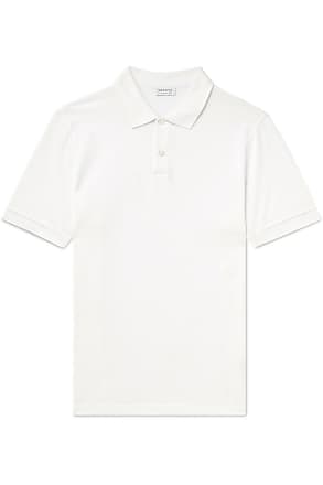 Sunspel - Rib-Knit Cotton Polo Shirt - Mens - Cream