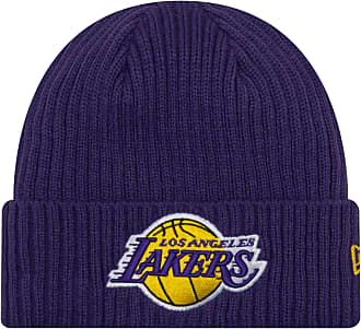 Los Angeles Lakers Men's New Era Cheer Cuffed Pom Knit Hat