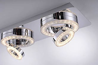 LED Deckenlampe LeuchtenDirekt Melina 12825-17 Dimmbar in 4 Stufen Glas Stahl