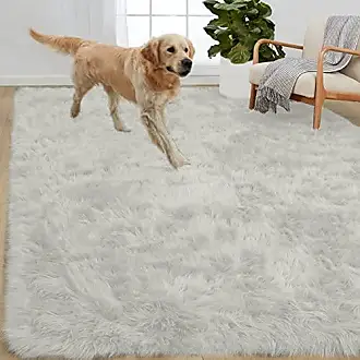 Gorilla Grip Soft Faux Fur Area Rug, Washable, Shed and Fade Resistant, Grip Dots Underside, Fluffy Shag Indoor Bedroom Rugs, Easy Clean, for Living