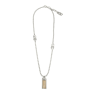 Herren Schmuck Halsketten Dolce & Gabbana Lange Halskette mit Perlen in Mettallic für Herren 