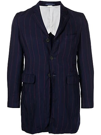 Comme Des Garçons striped single-breasted blazer - men - Polyester - M - Blue