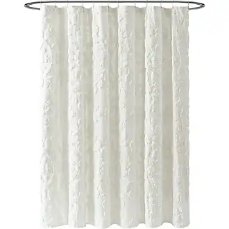 Peri Home Laurel Chenille Shower Curtain in White at Nordstrom