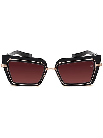 Balmain Imperial Acetate & Titanium Rectangle Sunglasses, Amb-Gld, Women's, Sunglasses Square Sunglasses