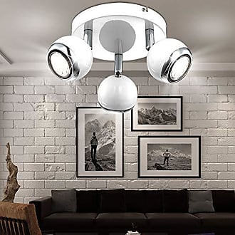 LED Decken Lampe Wohn Zimmer Spot Beleuchtung Ring Leuchte silber Strahler 