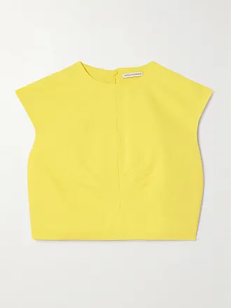 Stella McCartney cropped broderie-anglaise top - Yellow