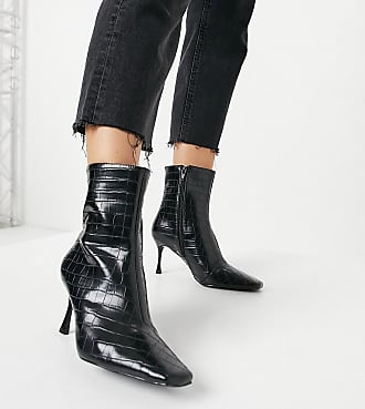 z_code_z exclusive nora vegan chunky chelsea boots in black croc