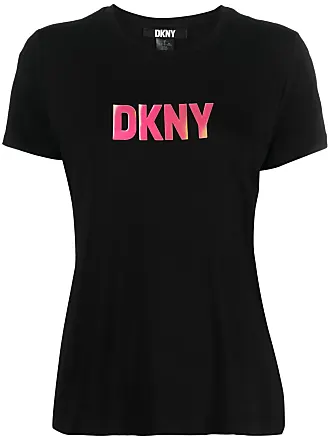 $49 DKNY Women's White Multi Logo Embellished T-Shirt Top Size XS