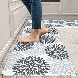 HEBE Anti Fatigue Sets 2 Pieces Thick Cushioned Kitchen Floor Mats