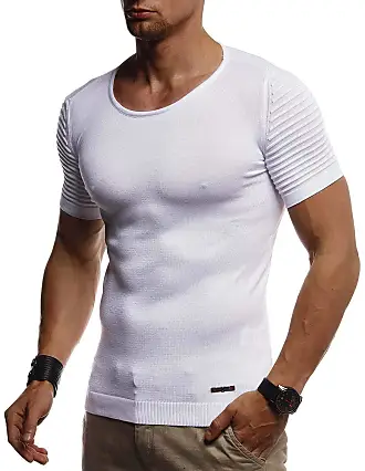 Leif Nelson Maglietta Uomo Estate Scollo Rotondo (Bianco, Taglia L),  vestibilità Regolare Maglietta da Uomo 100% Cotone, Maglietta Basic da Uomo  a Manica Corta : : Moda