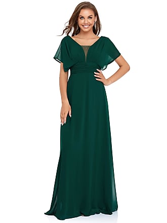 Sue&Joe Womens Maxi Dress Summer V-Neck Ruched Empire Waist Formal Plus Size Gown 