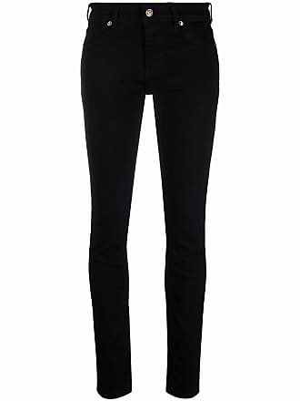 Versace Jeans Couture logo-embroidered skinny jeans - women - Cotton/Spandex/Elastane - 25 - Black